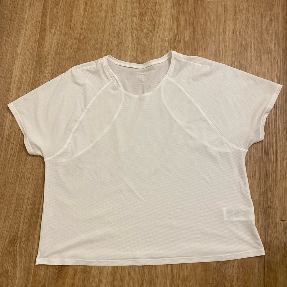 Athleta White Short Sleeve Tee